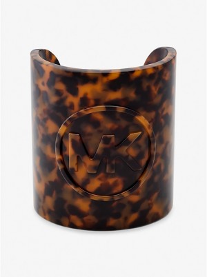 Bransoletka Damskie Michael Kors Logo Tortoiseshell Acetate Cuff TORTOISE | PL1513PJZ