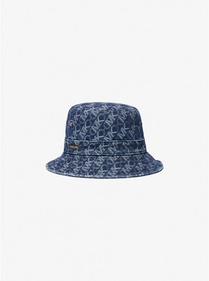 Kapelusz Damskie Michael Kors Empire Logo Jacquard Denim Bucket RINSE | PL1005CTN