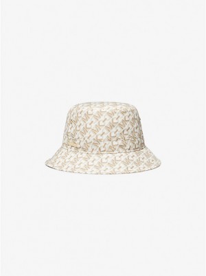 Kapelusz Damskie Michael Kors Empire Signature Logo Print Bucket BONE | PL1006VRM