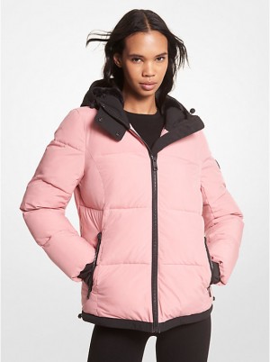 Kurtka Damskie Michael Kors Faux Fur-Trim Quilted Puffer Królewski Niebieski Różowe | PL1374MQH