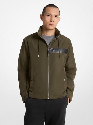 Kurtka Męskie Michael Kors Woven Windbreaker IVY | PL2200XYT