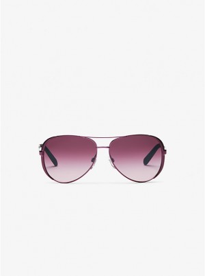 Okulary Przeciwsłoneczne Damskie Michael Kors Chelsea PLUM | PL1029UZC