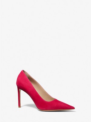 Szpilki Damskie Michael Kors Martine Suede FUSCHIA | PL1752SGH