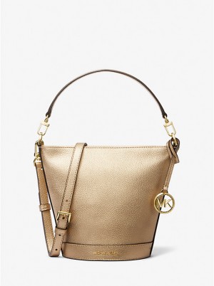 Torba Crossbody Damskie Michael Kors Townsend Small Metallic Leather Złote | PL1144TCW