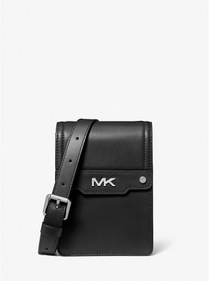 Torba Crossbody Męskie Michael Kors Varick Leather Smartphone Czarne | PL2122YXI