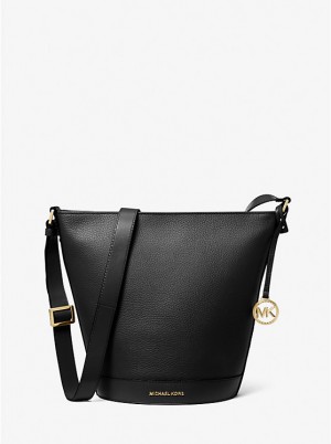 Torebka Listonoszka Damskie Michael Kors Townsend Medium Pebbled Leather Czarne | PL1173LIR