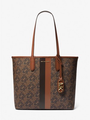 Tote Damskie Michael Kors Eliza Large Empire Signature Logo BROWN/LUGGAGE | PL1250UZM