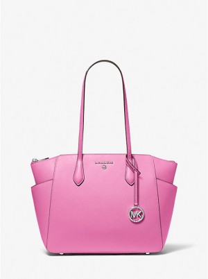 Tote Damskie Michael Kors Marilyn Medium Saffiano Leather CERISE | PL1264XYF