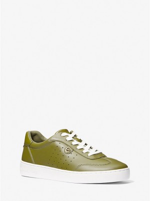 Trampki Damskie Michael Kors Scotty Leather Oliwkowe | PL2012SGY