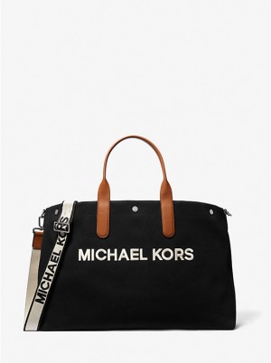 Walizka Męskie Michael Kors Brooklyn Oversized Cotton Canvas Tote Czarne | PL2133YXL