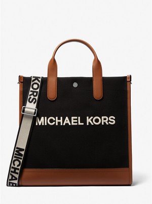 Walizka Męskie Michael Kors Brooklyn Slim Cotton Canvas Tote Czarne | PL2135ILX