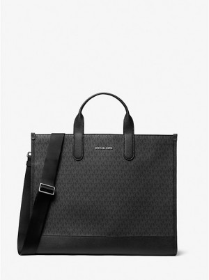 Walizka Męskie Michael Kors Hudson Logo Tote Czarne | PL2138AHB