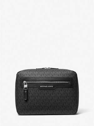 Walizka Męskie Michael Kors Hudson Logo Travel Kit Czarne | PL2139SGN