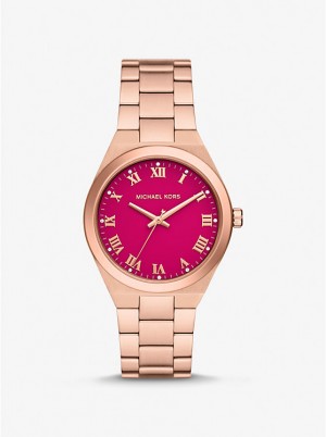 Zegarek Damskie Michael Kors Lennox Rose Gold-Tone CERISE | PL1587XYD