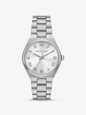 Zegarek Damskie Michael Kors Lennox Silver-Tone Srebrne | PL1588ZUF