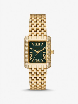 Zegarek Damskie Michael Kors Petite Emery Pavé Gold-Tone Złote | PL1649AHX