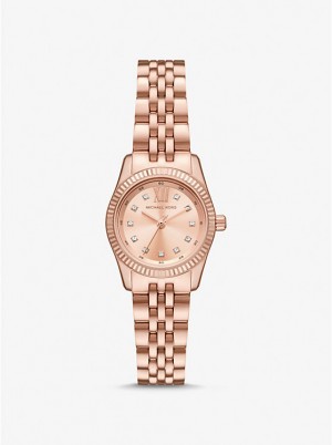 Zegarek Damskie Michael Kors Petite Lexington Pavé Rose Gold-Tone Różowe Złote | PL1653UZN