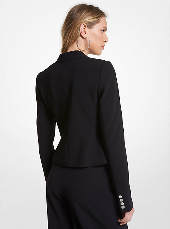 Kurtka Damskie Michael Kors Cropped Crepe Blazer Czarne | PL1361FDE